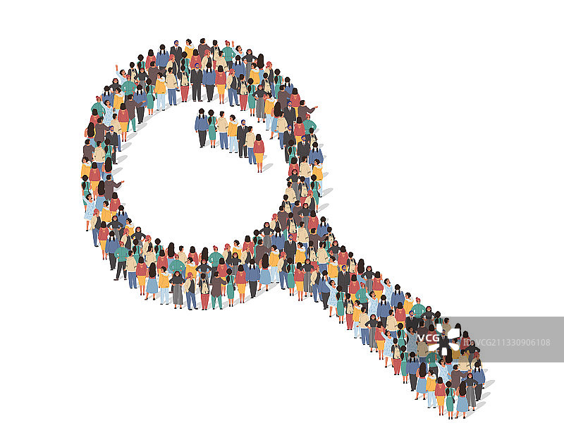 站在一起的大群人图片素材