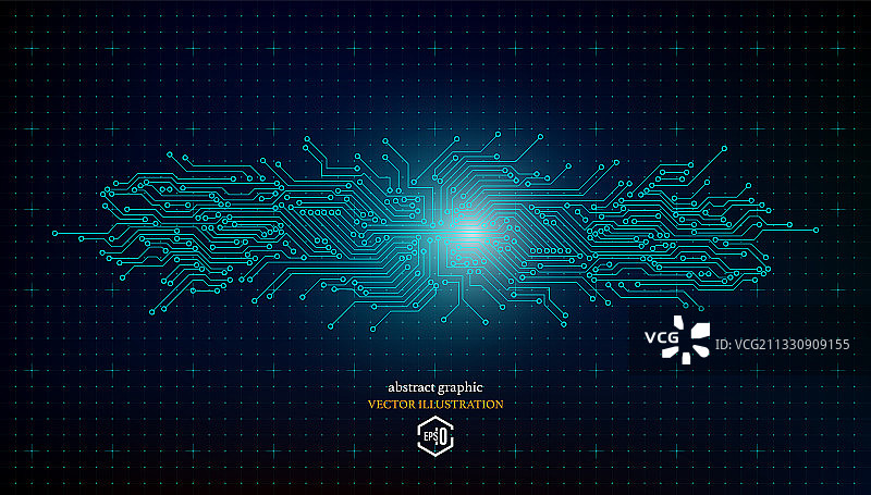 计算机硬件芯片主板半导体集成电路图，抽象高科技数字信息化背景图片素材