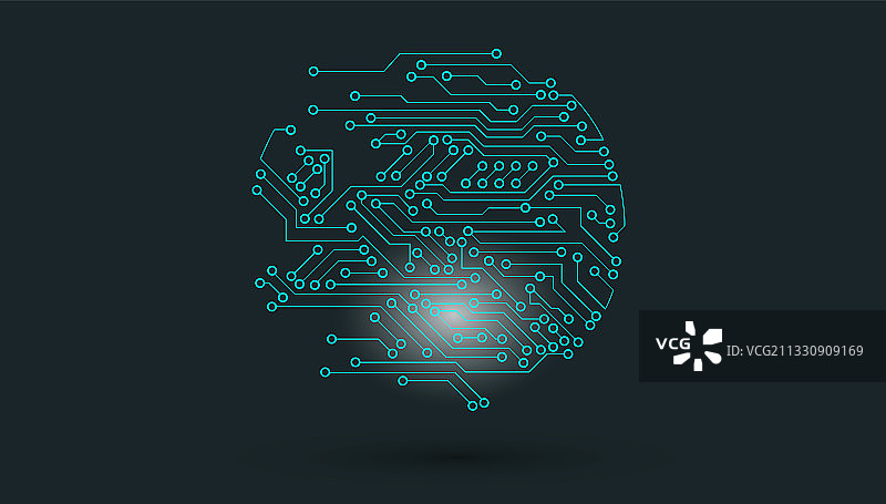 计算机硬件芯片主板半导体集成电路图，抽象高科技数字信息化背景图片素材