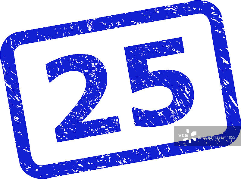 25个带有做旧风格的圆角矩形印章图片素材