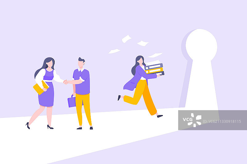 钥匙孔和商业机会概念图片素材