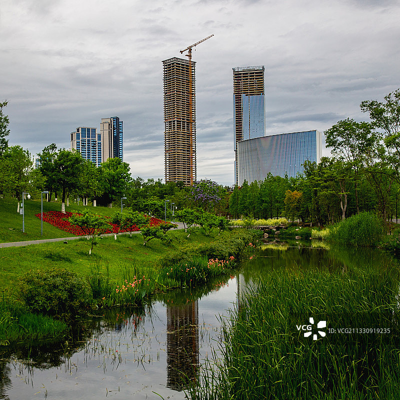 天府公园一隅图片素材
