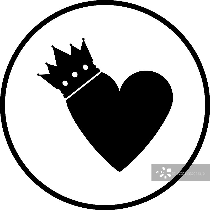 情人节爱心皇冠图标图片素材