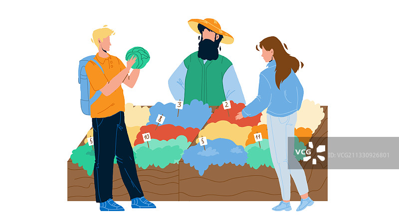 农贸市场顾客挑选产品图片素材