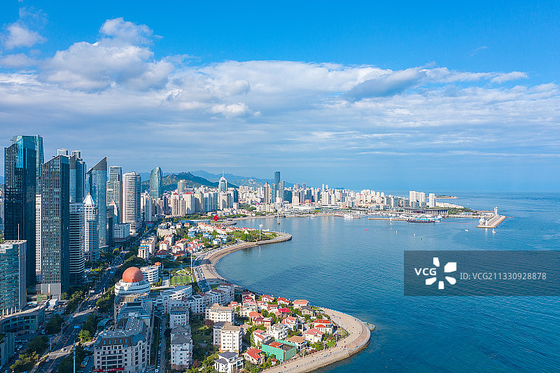 青岛城市风光，海景图片素材