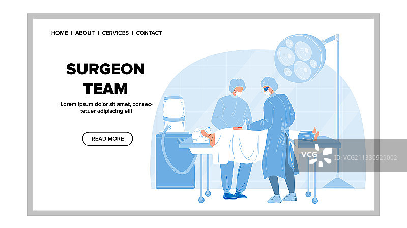 外科医生团队进行外科手术图片素材