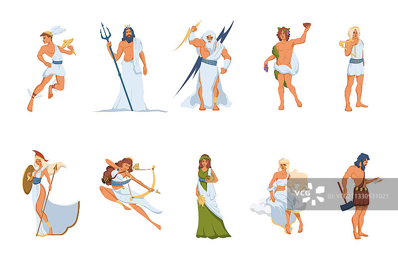 希腊神话人物合集图片素材