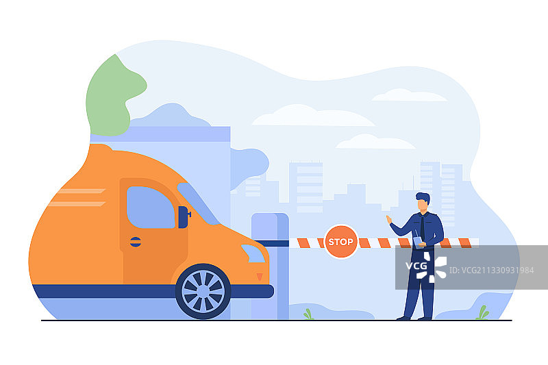 停车场安保图片素材