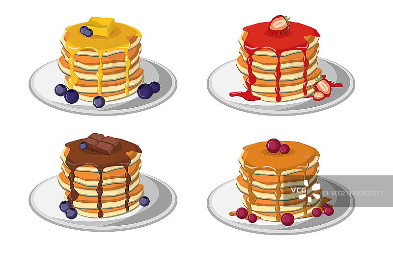 成堆的薄煎饼图片素材