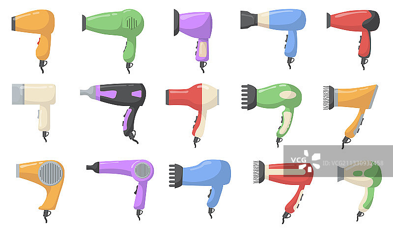 各式吹风机套装图片素材