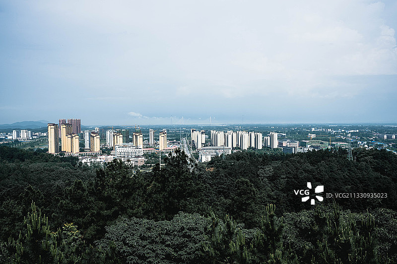 安徽铜陵枞阳县城全貌图片素材