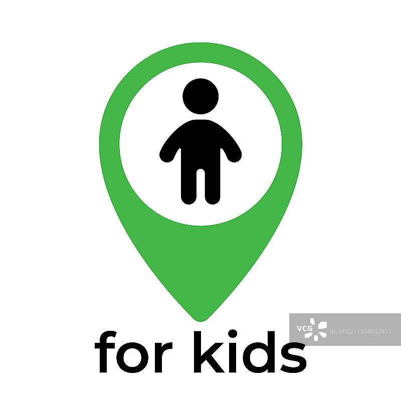 儿童咖啡馆游乐区趣味贴纸标志图片素材