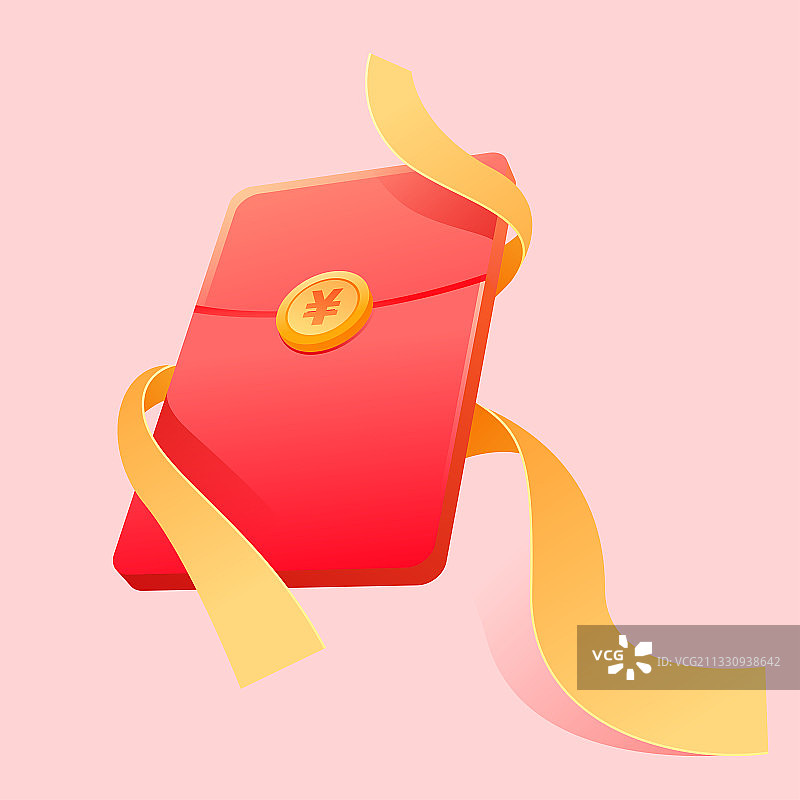 卡通金融理财商务节日活动红包矢量插画素材图片素材