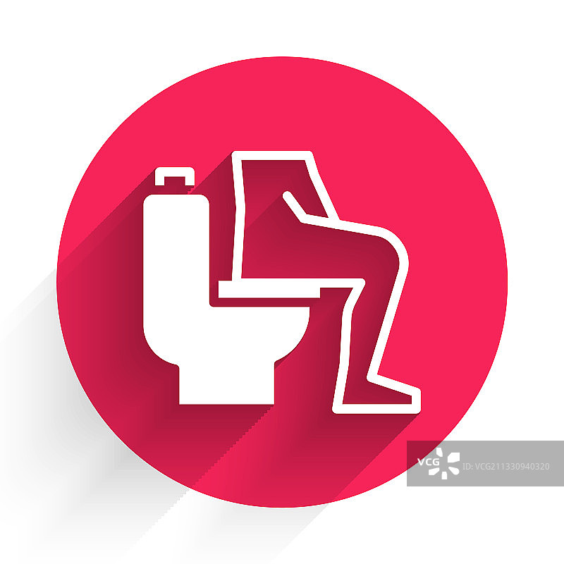 男人坐在马桶上便秘图片素材