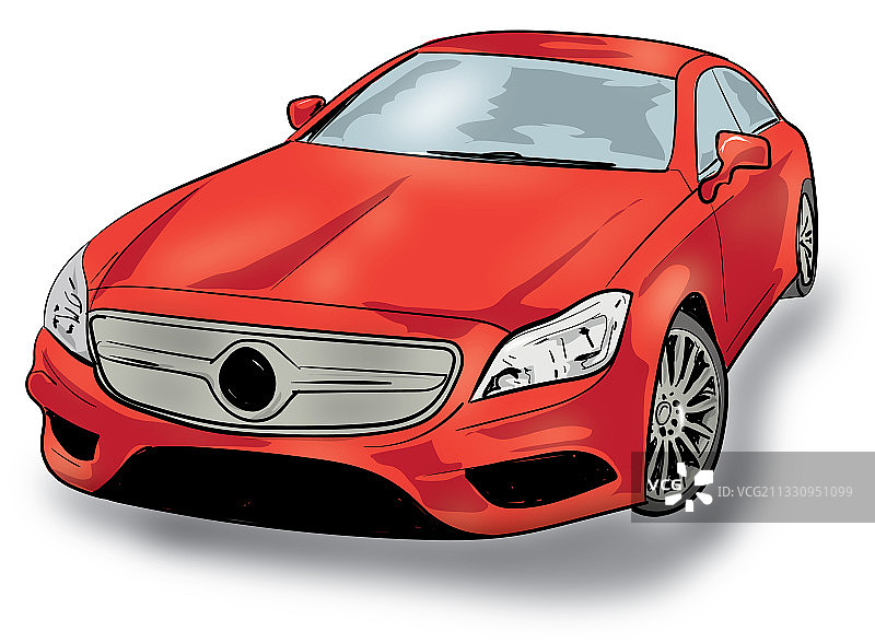 白色背景上的孤立汽车图片素材