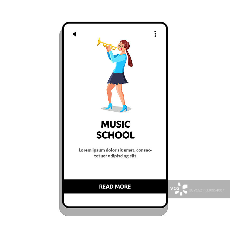音乐学校学生演奏小号图片素材