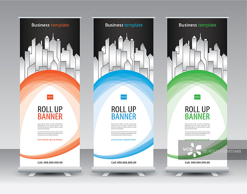 商务易拉宝设计图片素材