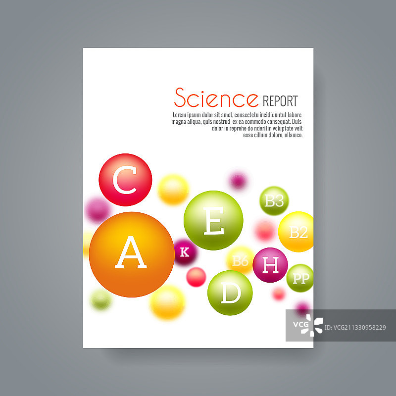 科学或医疗宣传册封面模板图片素材