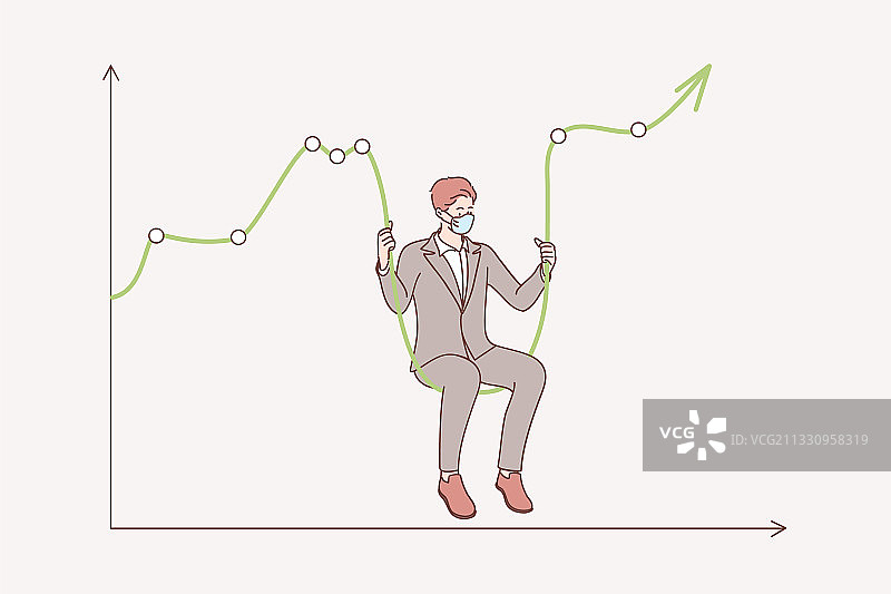 新冠疫情期间股市崩盘概念图片素材
