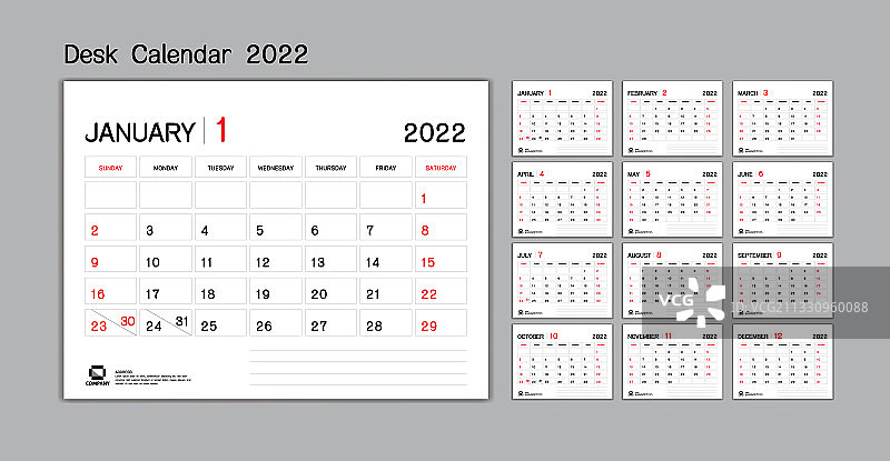 2022年台历模板图片素材