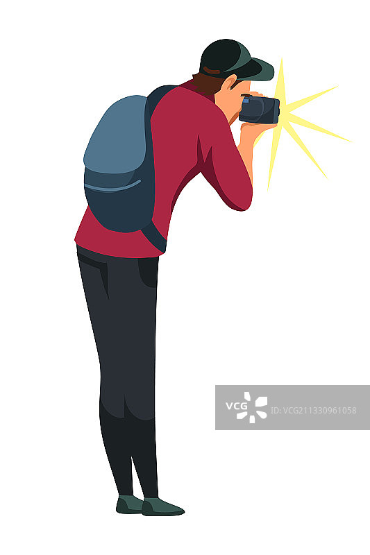 使用小型相机的人物摄影师图片素材