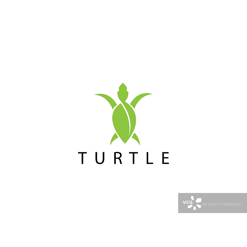 海龟Logo图标绿色叶子图片素材
