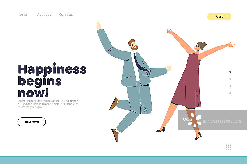 商业成就概念落地页图片素材