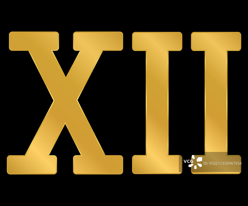 罗马数字十二图片素材