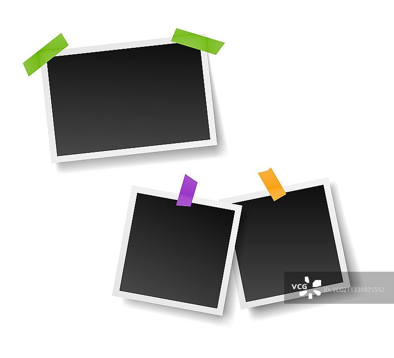 带胶带的复古相框素材图片素材