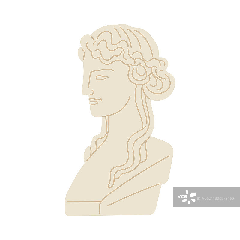 古罗马或希腊半身像图片素材