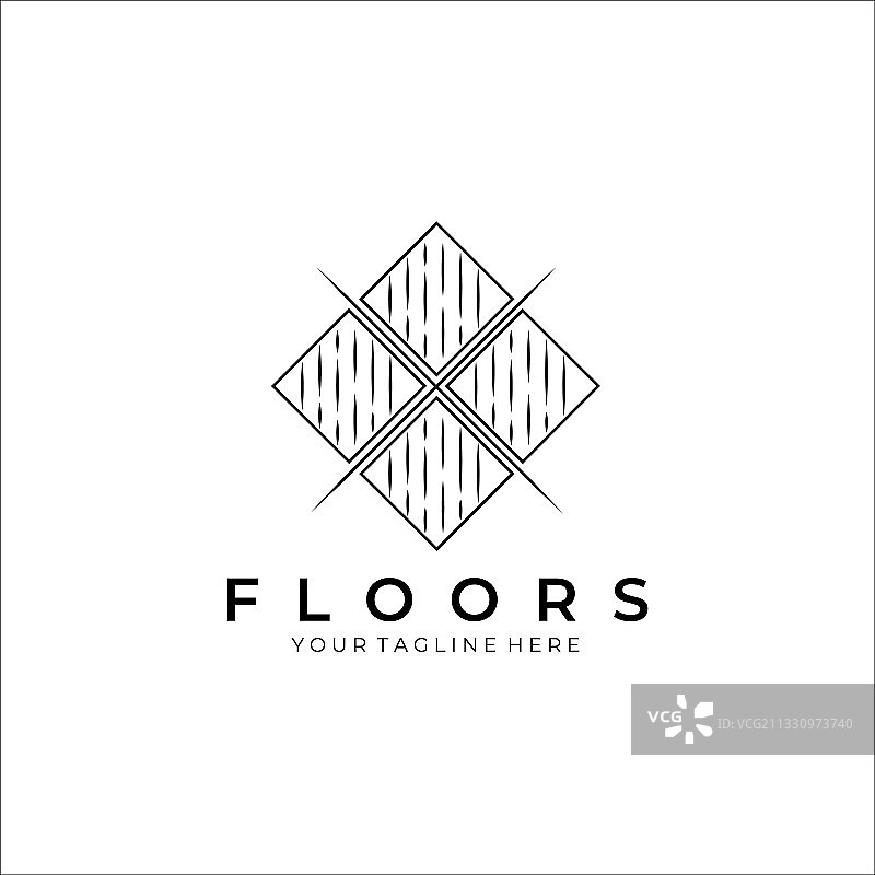 地板标志线条简约设计图片素材