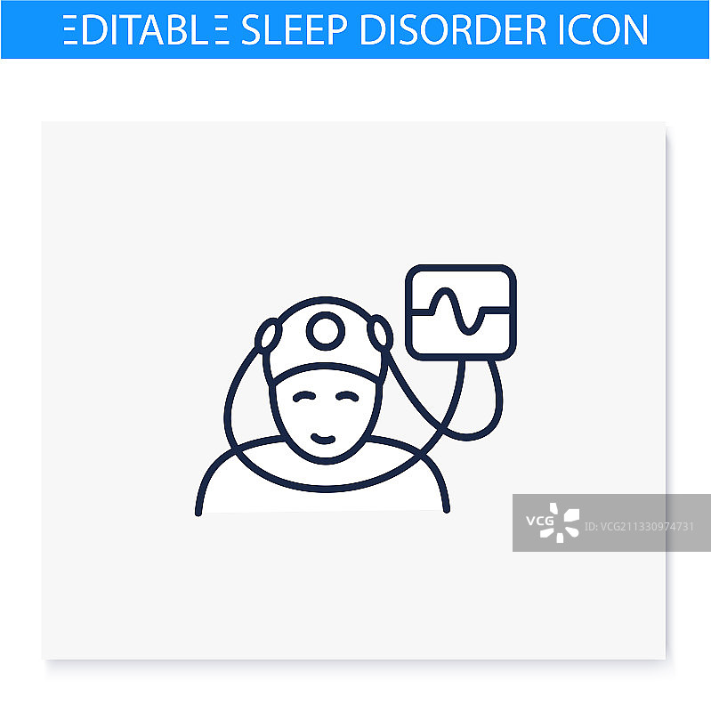 脑电图线条图标图片素材