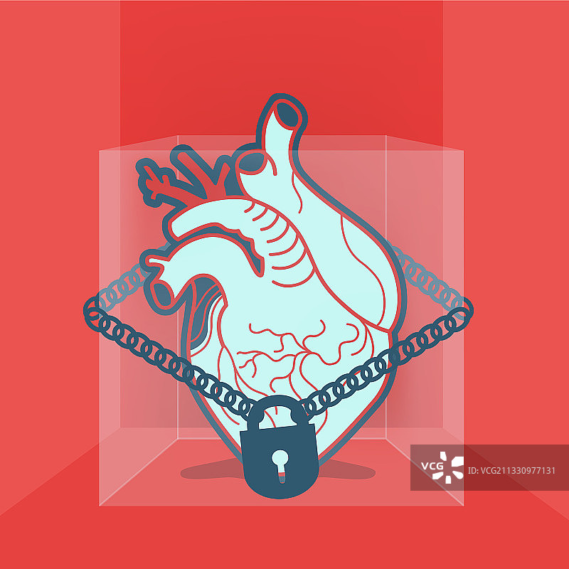 盒子里的麻木之心图片素材