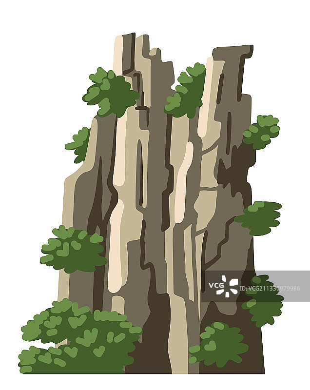 中国山峰顶峰孤立元素图片素材