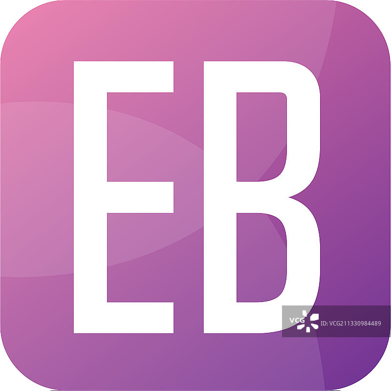 简约风格的EB字母标志设计图片素材