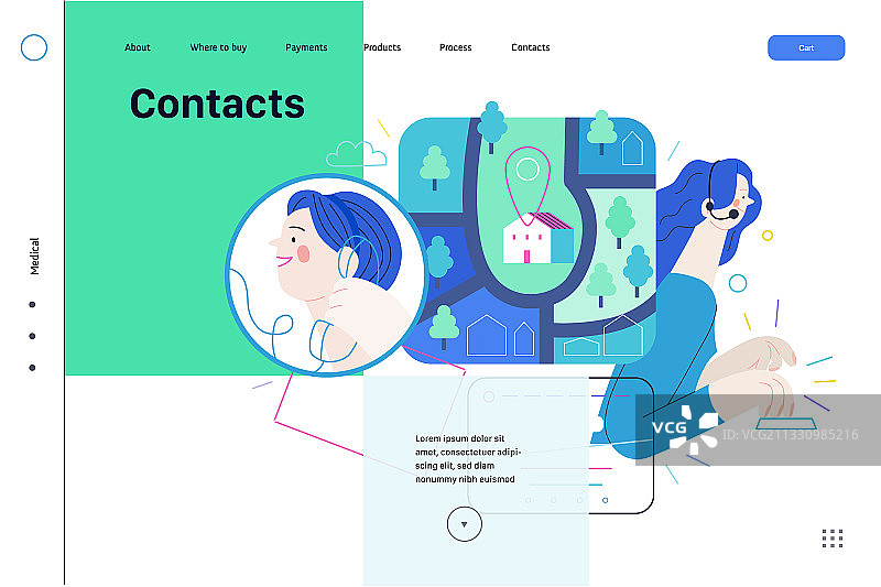 医疗保险模板-诊所联系方式图片素材