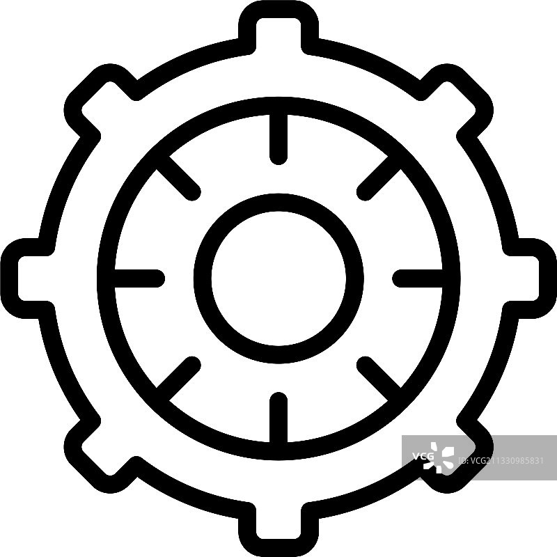 圆形沙井盖图标轮廓样式图片素材