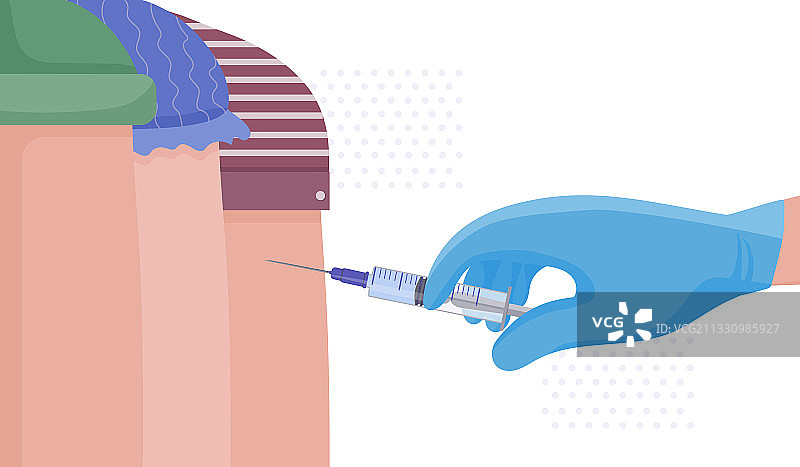 针对各种疾病进行常规疫苗接种图片素材