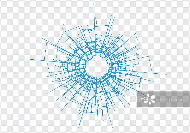 玻璃上的裂缝和弹孔图片素材