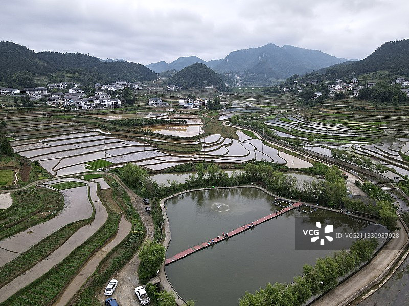 贵州省遵义市汇川区高标准农田图片素材