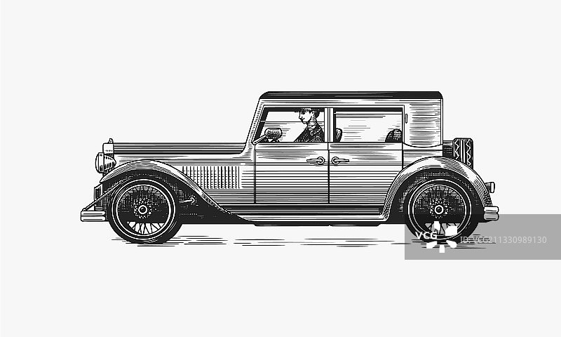 用于服务招牌的复古汽车图片素材