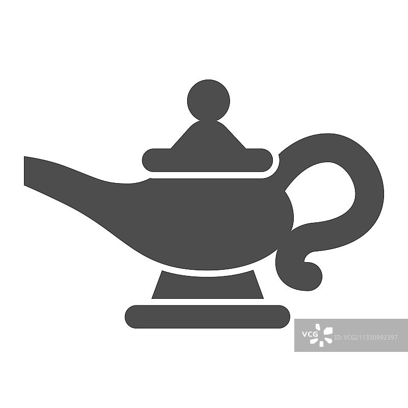 童话概念精灵魔法灯实体图标图片素材