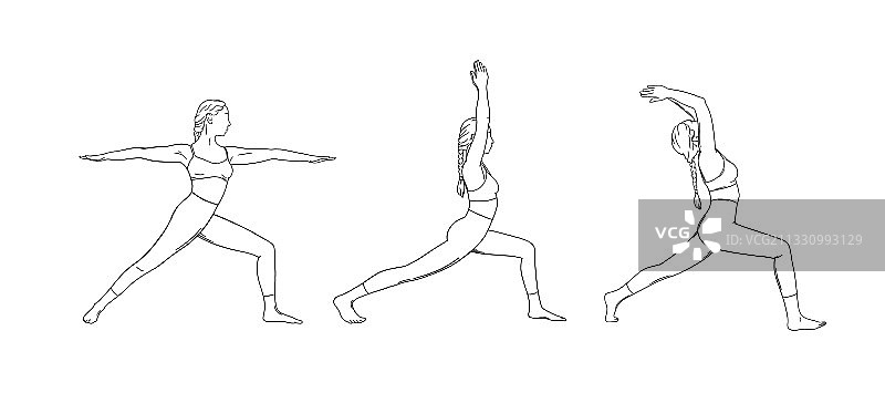 瑜伽战士一式和二式图片素材