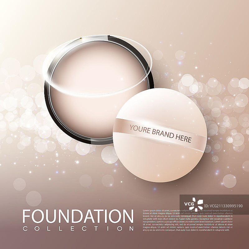 女士粉底化妆品广告海报图片素材