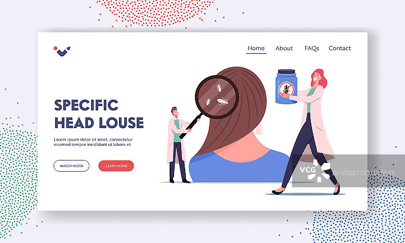 Pediculosis疾病治疗卫生宣传图片素材