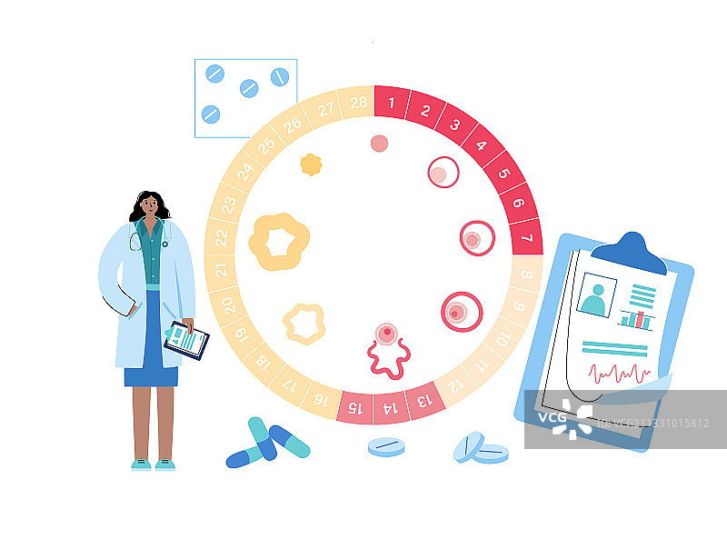 月经周期概念图片素材