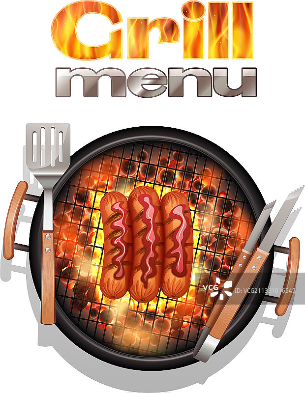 烧烤菜单设计图片素材