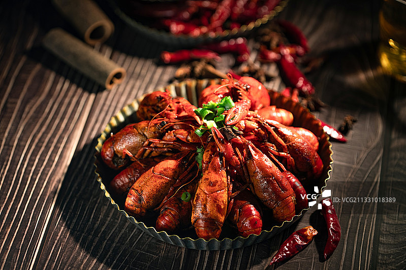 中华美食麻辣小龙虾图片素材