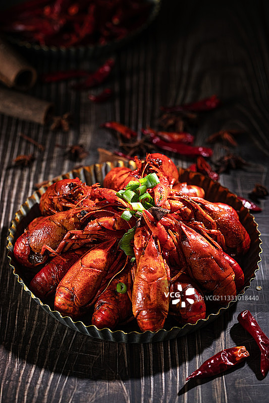 中华美食麻辣小龙虾图片素材