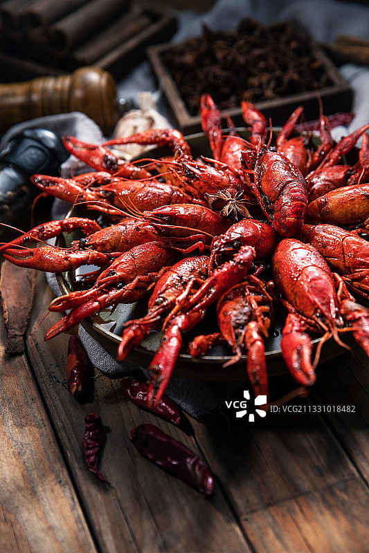 中华美食麻辣小龙虾图片素材